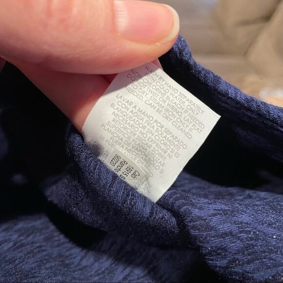 Cabi Blue Heathered Tulip Fluted Skirt Womens 4 Preppy Academia Modest - Picture 5 of 8